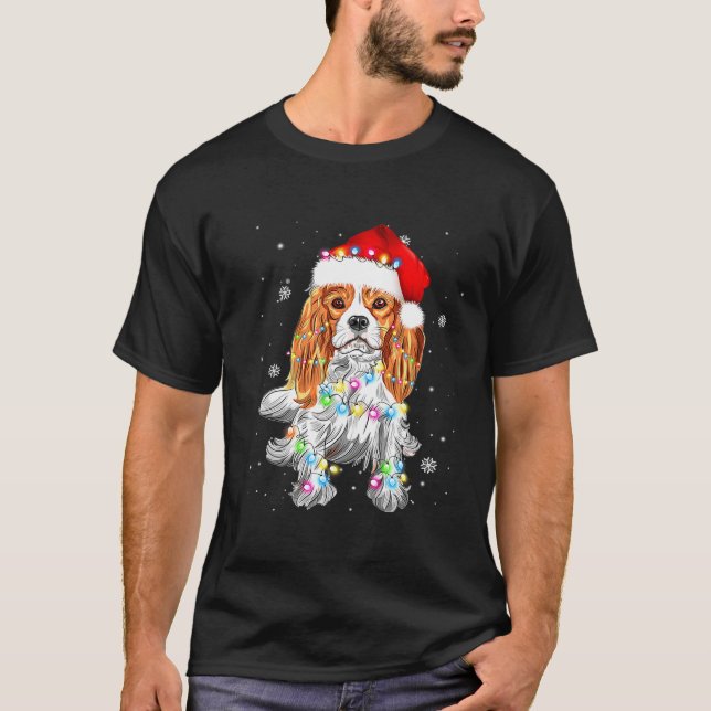 T-shirt Cavalier King Charles Spaniel Chien drôle Noël (Devant)