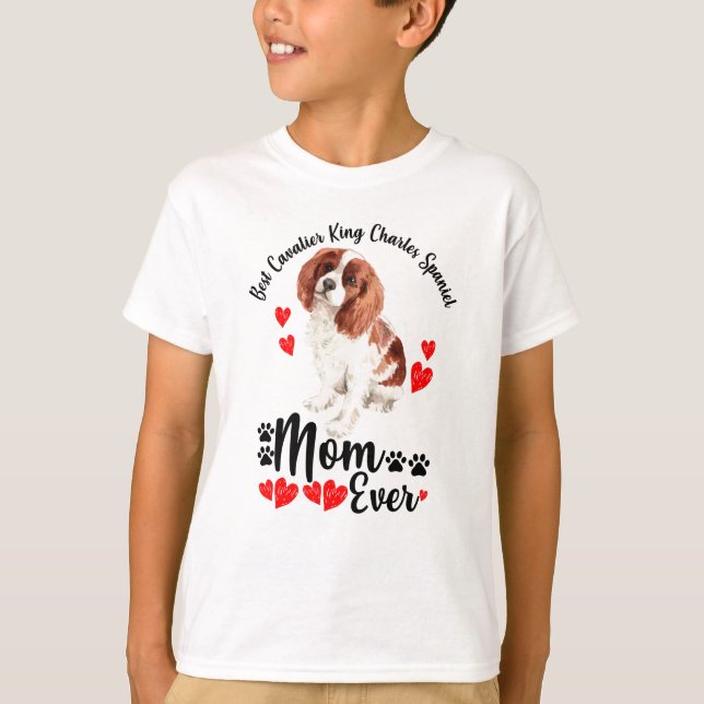 T-shirt Cavalier King Charles Spaniel Maman Jamais (Devant)