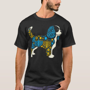T-shirt Cavalier King Charles Spaniel Menorah juive Hanuk