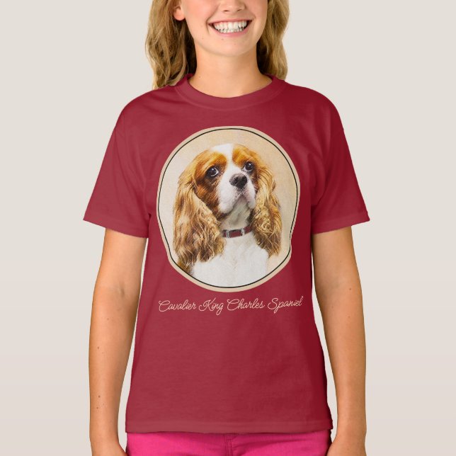 T-shirt Cavalier King Charles Spaniel Peinture originale T (Devant)