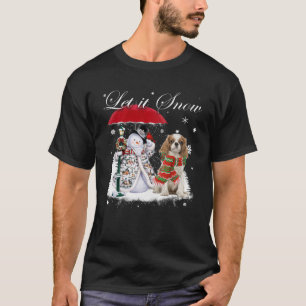 T-shirt Cavalier King Charles Spaniel Père Noël neige de N