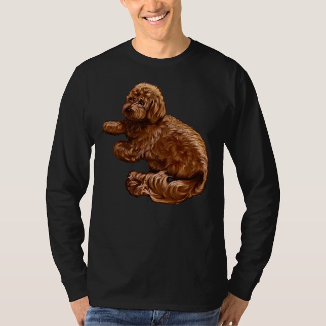 T-shirt Cavalier King Charles Spaniel Poodle Cavapoo Chiot (Devant)