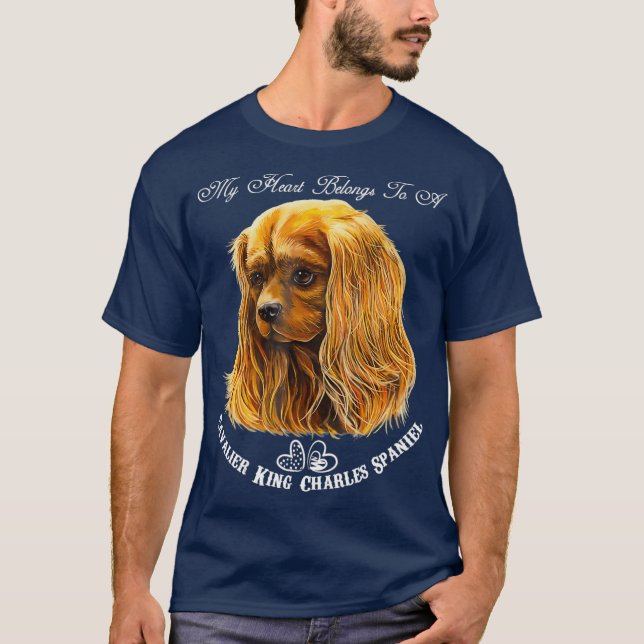 T-shirt Cavalier King Charles Spaniel Ruby (Devant)