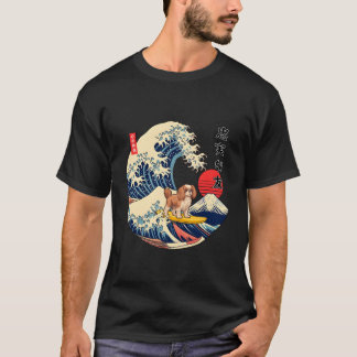 T-shirt Cavalier Roi Charles Espagnol Japonais Kanagawa Wa
