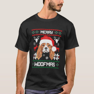 T-shirt Cavalier Roi Charles Spaniel Joyeux Noël X