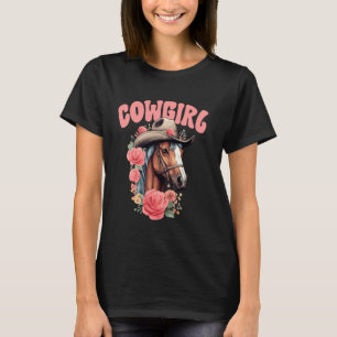 T-shirt Cavalière Cheval Western Graphique Vintage Cavaliè