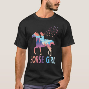 T-shirt Cavalière Fille Cavalières Chevaux Galop Chevauche