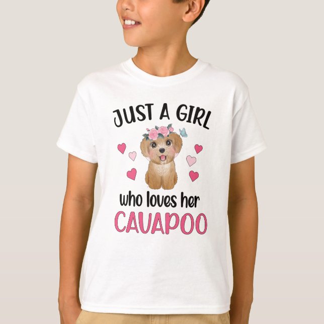 T-shirt Cavapoo Dog Girl Cavoodle Amoureux des chiens Cava (Devant)