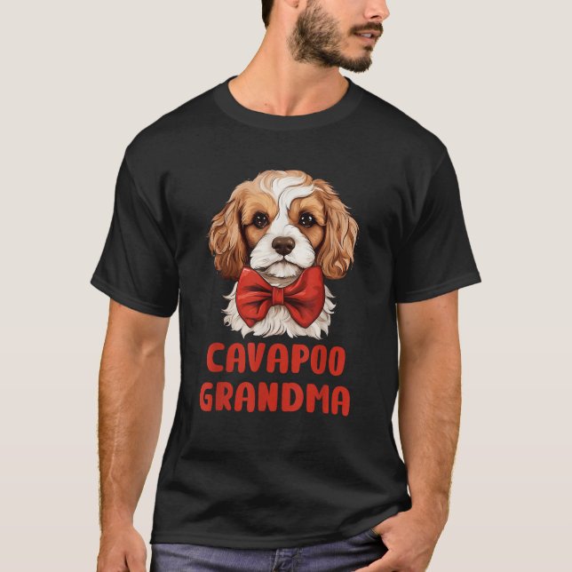 T-shirt Cavapoo Grand-mère Amoureux de les chiens Cadeau F (Devant)
