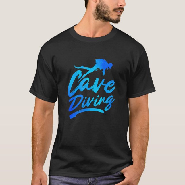 T-shirt Cave Diving Graphic Spelunking Spelology Potholing (Devant)