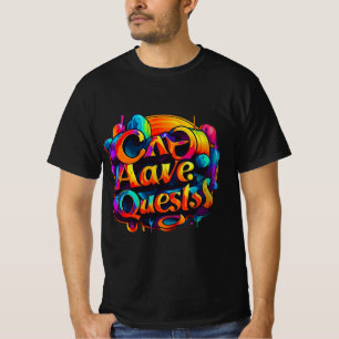 T-shirt Cave Quêtes Typographie Art