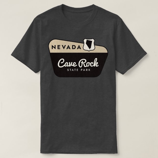 T-shirt Cave Rock State Park Affiche de bienvenue Nevada (Design devant)