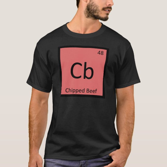 T-shirt Cb - Chimie Du Boeuf Échiqué Symbole De Table Péri (Devant)
