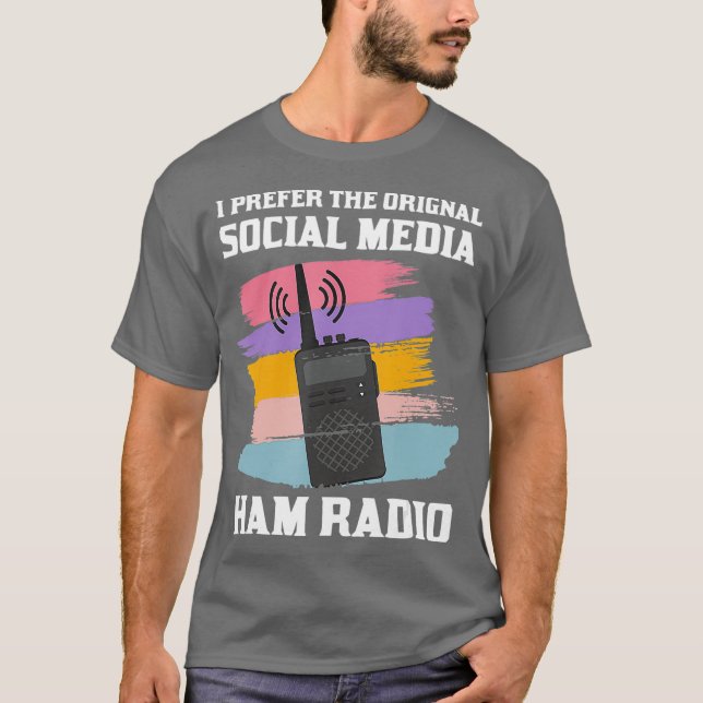 T-shirt CB Radio Gift  Prefer Original Social Media My (Devant)