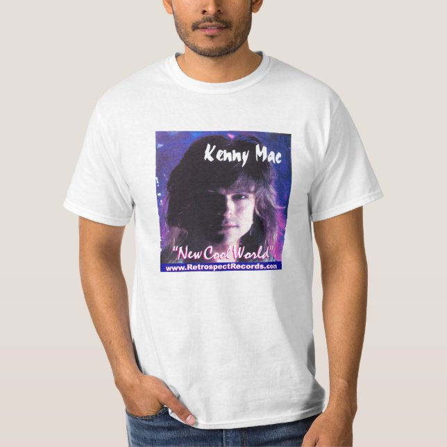 T-shirt CD de blanc d'étiquette du "nouveau monde (Devant)