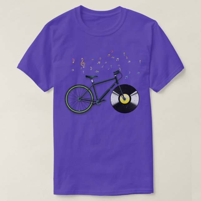 T-shirt CD Musique Vélo Rétro Vélo (Design devant)