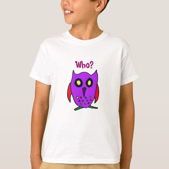 T-shirt CD - Qui ? Chemise Owl Crtoon (Devant)