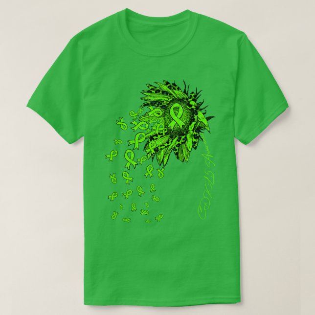 T-shirt CDKL5 Sensibilisation Tournesol fleurs de rubans t (Design devant)
