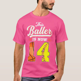 T-shirt Ce Baller A Maintenant 14 Ans Anniversaire 14E Bas