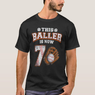 T-shirt Ce Baller a maintenant 7 ans 7e anniversaire Baseb