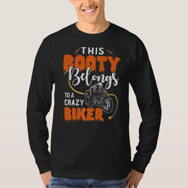 T-shirt Ce Booty Appartient À Un Vélo Dingue (Devant)