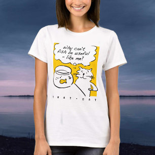 T-shirt Ce chat et le poisson rouge