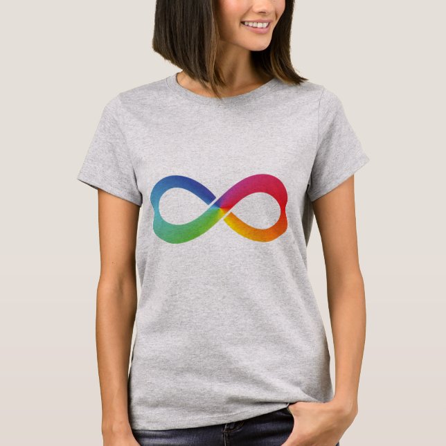 T-shirt Ce design d'infini arc-en-ciel peut symboliser tan (Devant)