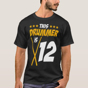 T-shirt Ce Drummer Est 12 Drummer Drum Set Musique