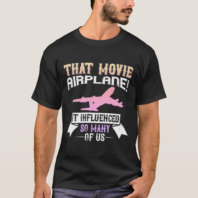 T-shirt Ce film - 'Avion !' - elle a influencé (Devant)