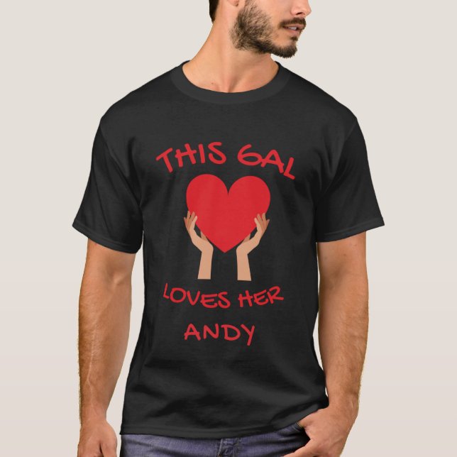 T-shirt Ce Gal Aime Son Andy Valentines Day (Devant)