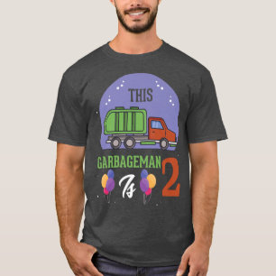 T-shirt Ce Garbageman est 2 2e anniversaire Garbage Truck