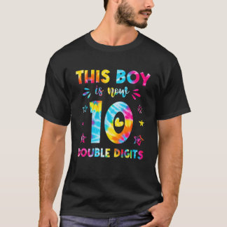 T-shirt Ce Garçon 10E Anniversaire Teinture Double Chiffre