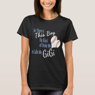 T-shirt Ce Garçon A Volé Mon Coeur De Baseball M'Appelle G