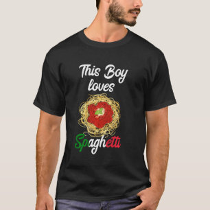 T-shirt Ce Garçon Aime Spaghetti Italien Pasta Noodle Mac