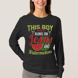 T-shirt Ce Garçon Fait Fil Sur Jésus Et Les Pastèques