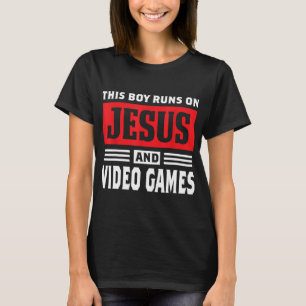 T-shirt Ce Garçon Fonctionne Sur Jésus Et Jeux Vidéo Chris
