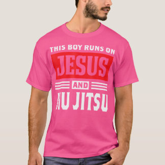 T-shirt Ce Garçon Fonctionne Sur Jésus Et Jiu Jitsu Christ