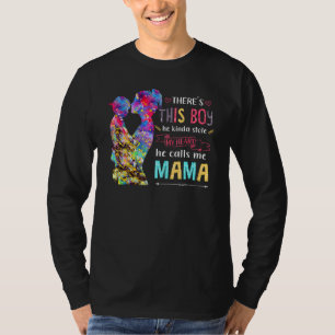 T-shirt Ce Garçon Qui M'A Volé Le Coeur M'Appelle Maman