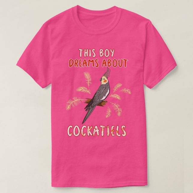 T-shirt Ce Garçon Rêve De Cockatiels (Design devant)