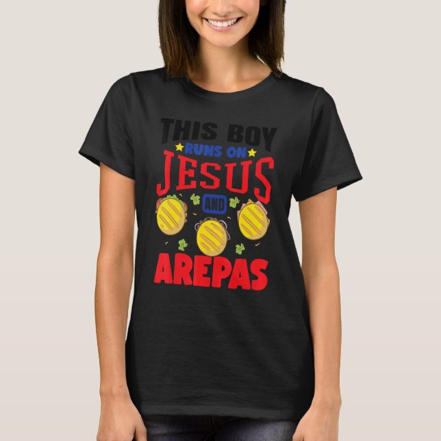 T-shirt Ce Garçon S'Occupe De Jesus Et Arepas Kids Colombi (Devant)