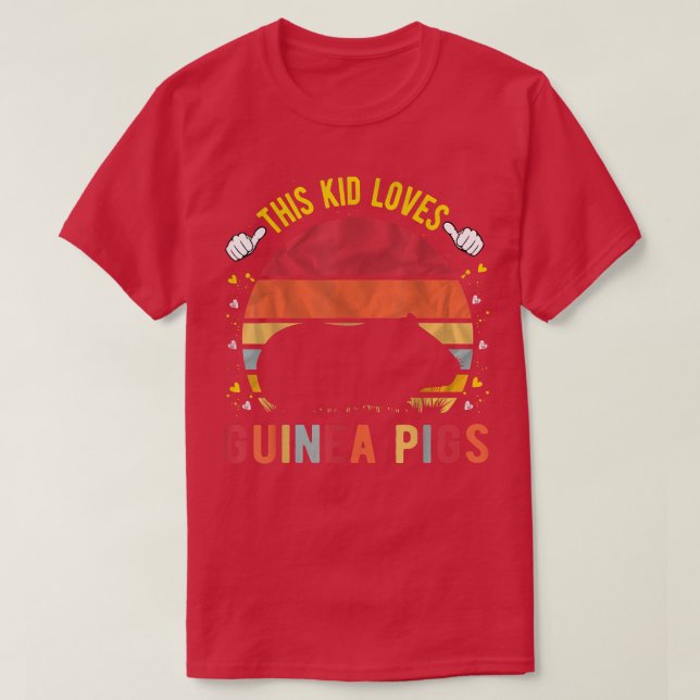 T-shirt Ce gosse aime Guinée Chiens garçons et filles Guin (Design devant)