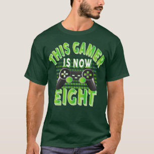 T-shirt Ce Joueur Est Maintenant Huit Ans Jeu Vidéo Garçon