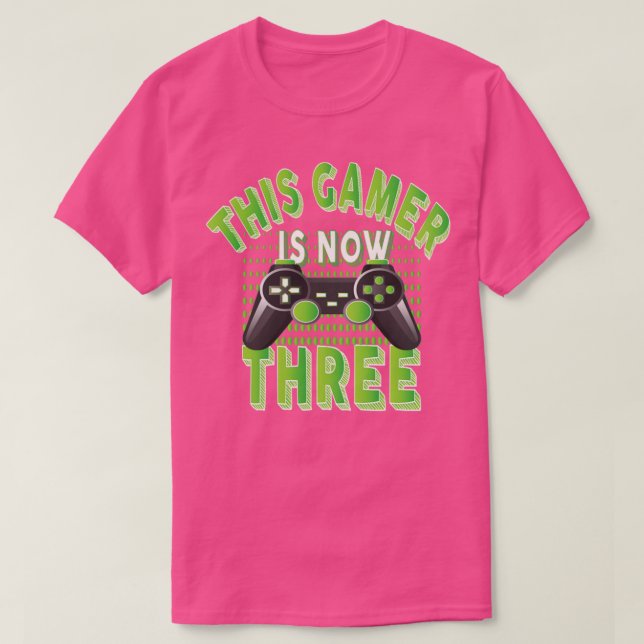 T-shirt Ce Joueur Est Maintenant Trois Ans Jeu Vidéo Garço (Design devant)