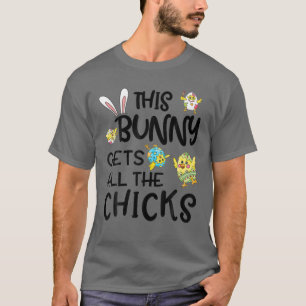 T-shirt Ce Lapin Gète Tous Les Poussins La Journée De Pâqu