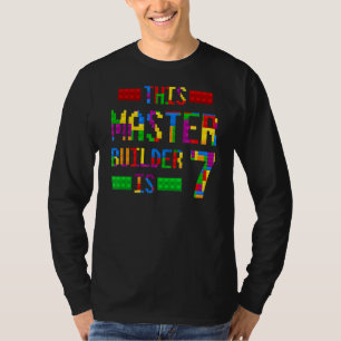 T-shirt Ce Maître Constructeur 7 Ans Né 2015 Septième