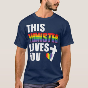 T-shirt Ce Ministre Vous Aime LGBTQ Leader Religieux Gay