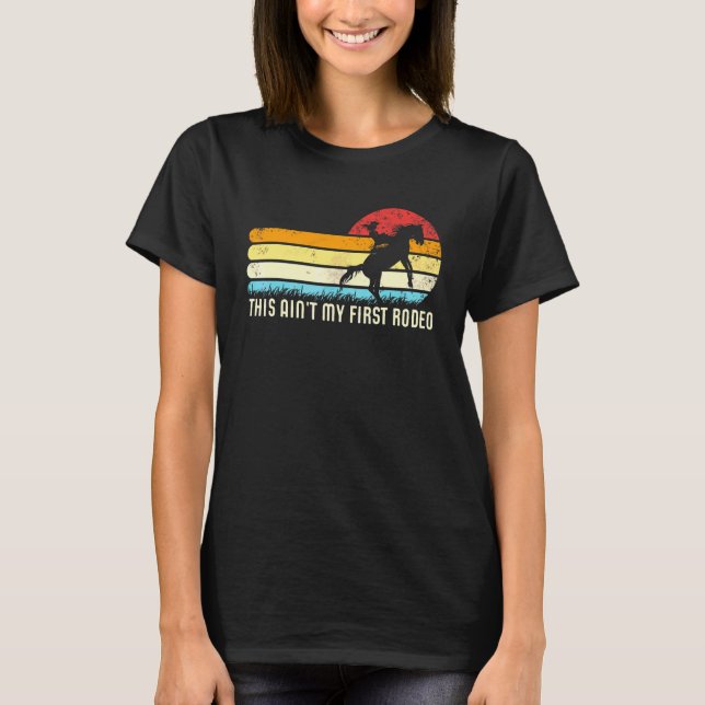 T-shirt Ce n'est pas mon premier Rodéo Retro Wrangler C fé (Devant)