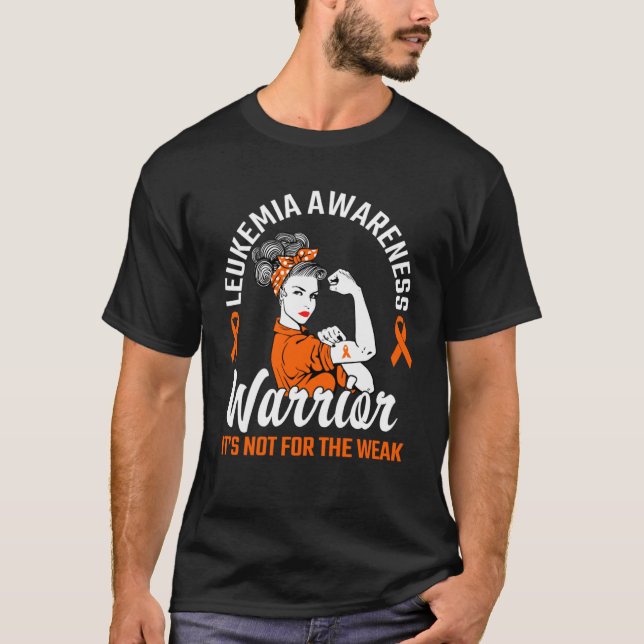 T-shirt Ce n'est pas pour le guerrier faible Orange Leukem (Devant)