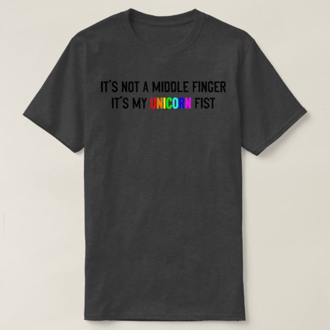 T-shirt Ce n'est pas un doigt central c'est mon poing lico (Design devant)