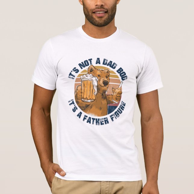 T-shirt Ce n'est pas un papa Bod Funny Bear (Devant)